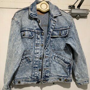 VINTAGE BAD BLUE ACID WASH DENIM JACKETS SIZE S